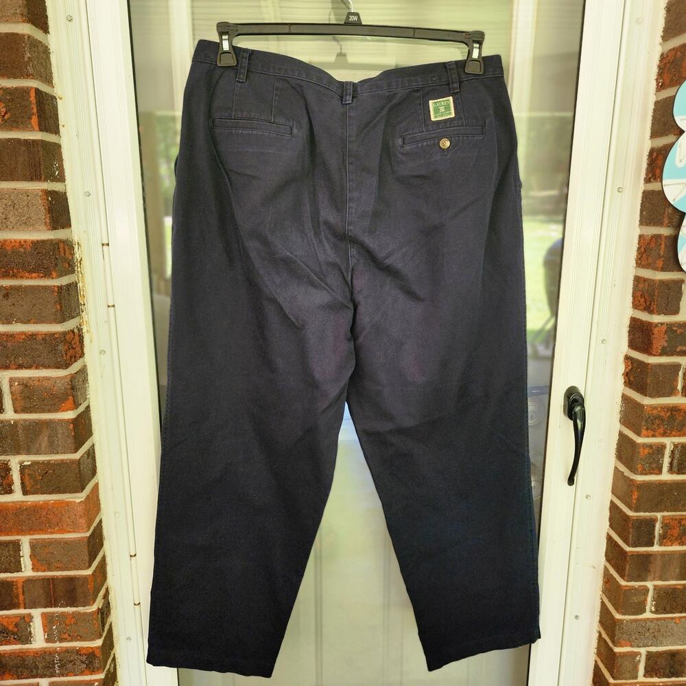 Lauren Ralph Lauren Women's Size 18W 100% Cotton Navy Blue Casual Chino Pants - Picture 2 of 8